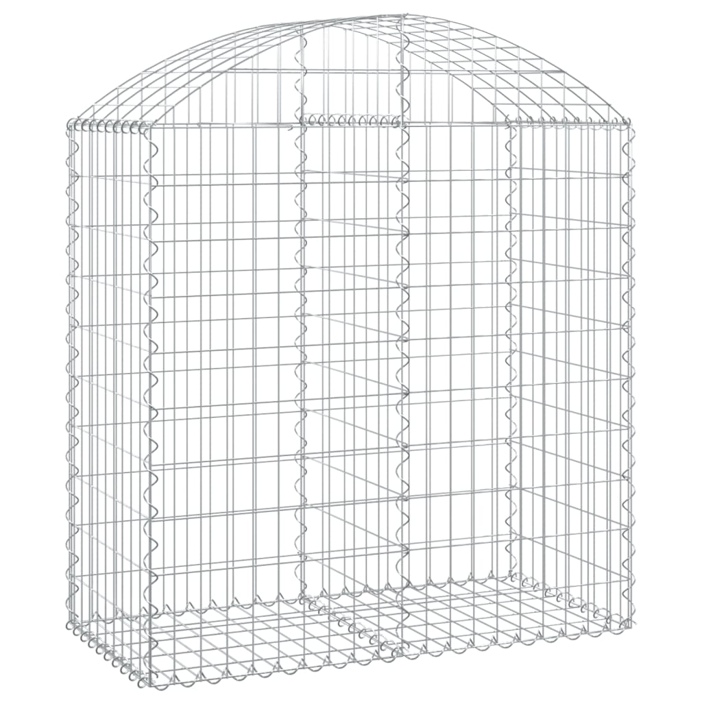 vidaXL Coș gabion arcuit, 100x50x100/120 cm, fier galvanizat