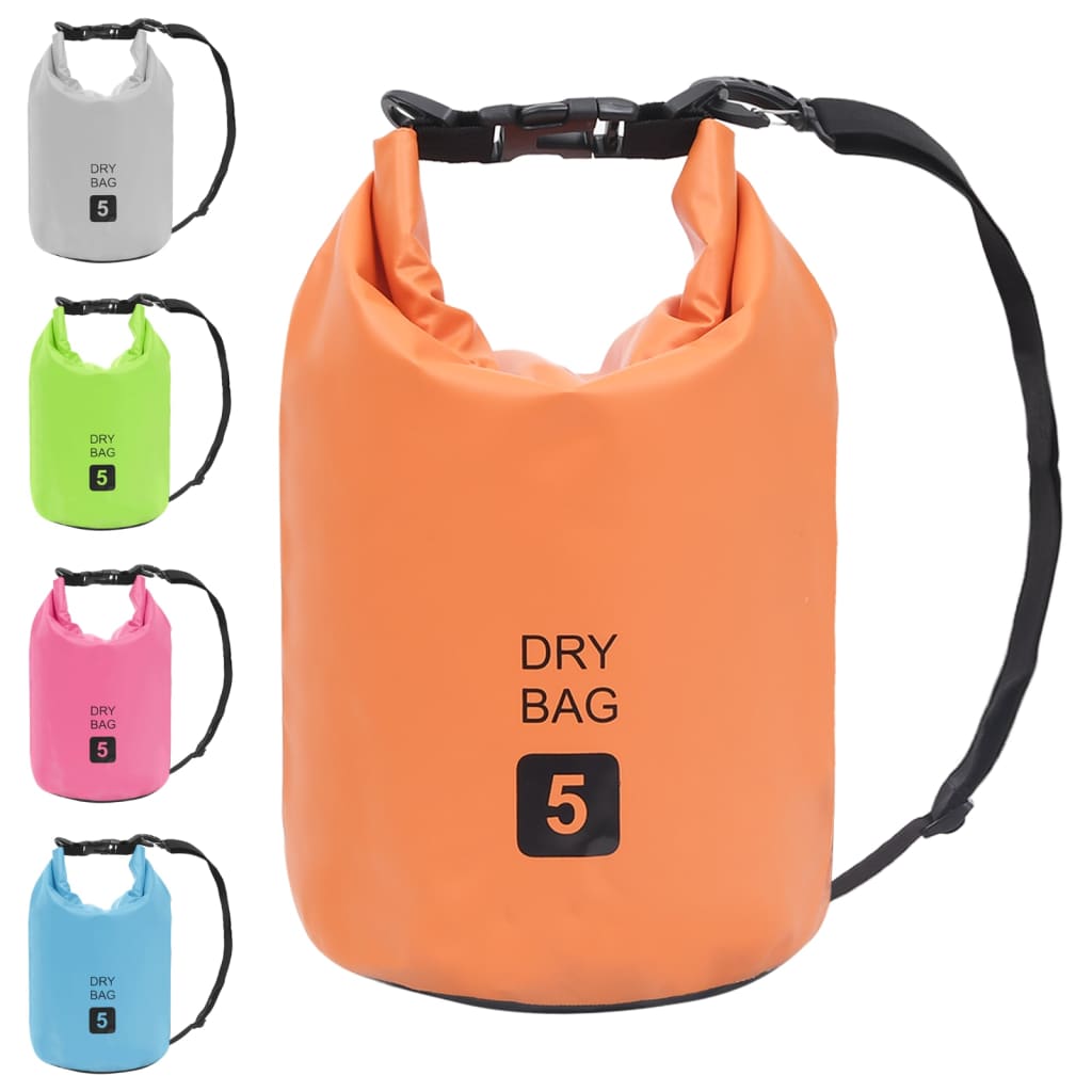 vidaXL Rucsac impermeabil, portocaliu, 5 L, PVC