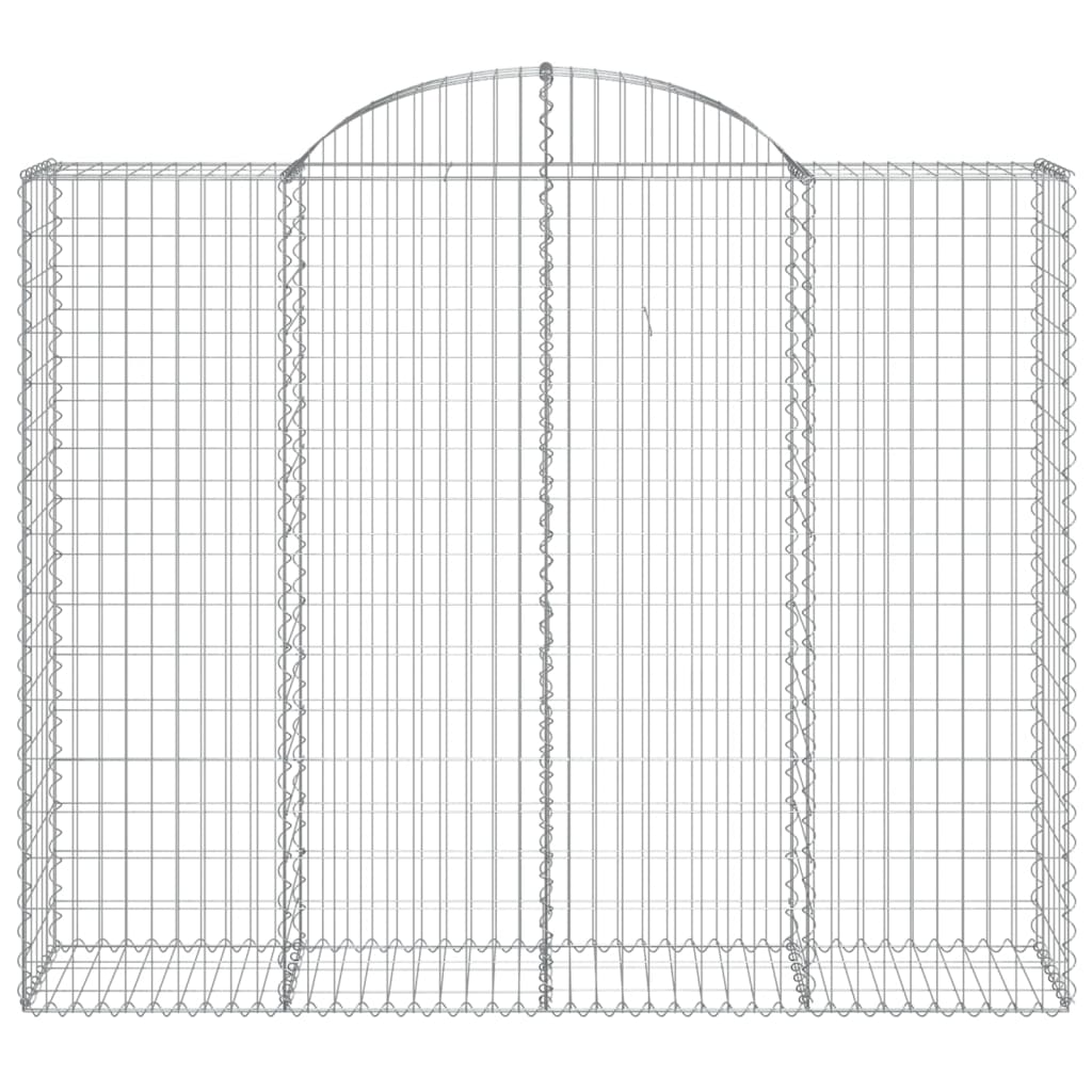 vidaXL Coșuri gabion arcuite 4 buc, 200x50x160/180 cm, fier galvanizat