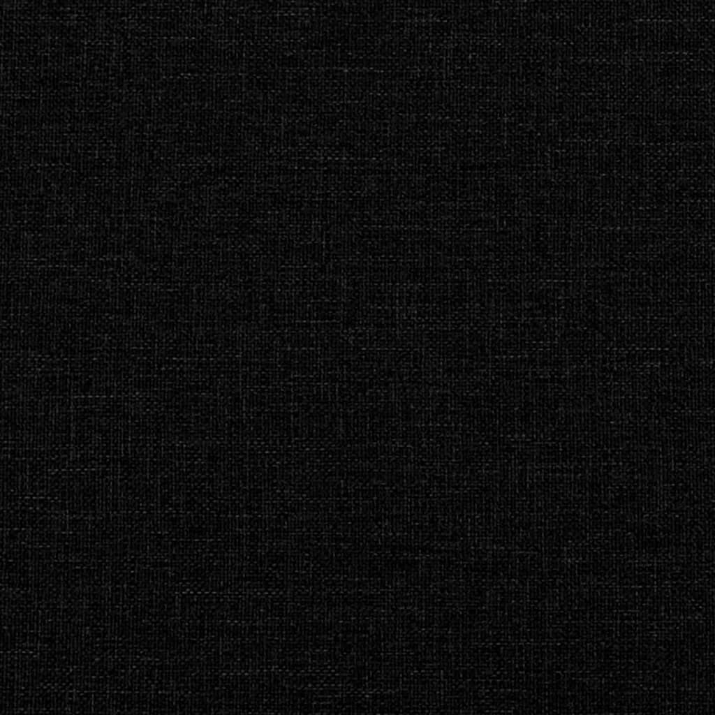 vidaXL Cadru de pat cu lumini LED, negru, 180x200 cm, textil