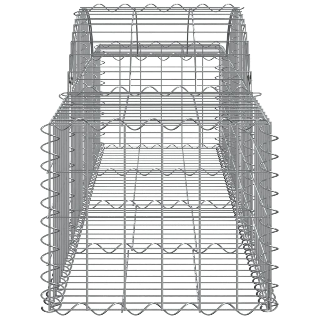 vidaXL Coșuri gabion arcuite 9 buc, 200x50x40/60 cm, fier galvanizat