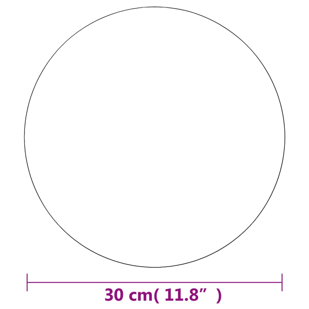 vidaXL Oglindă fără ramă, 30 cm, sticlă, rotund