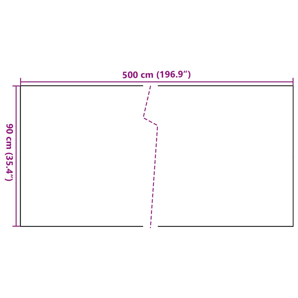 vidaXL Paravan Balcon Alb 500x90 cm Poly Rattan