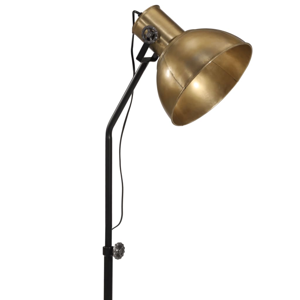 vidaXL Lampă de podea 25 W, alamă antichizată, 30x30x90-150 cm, E27
