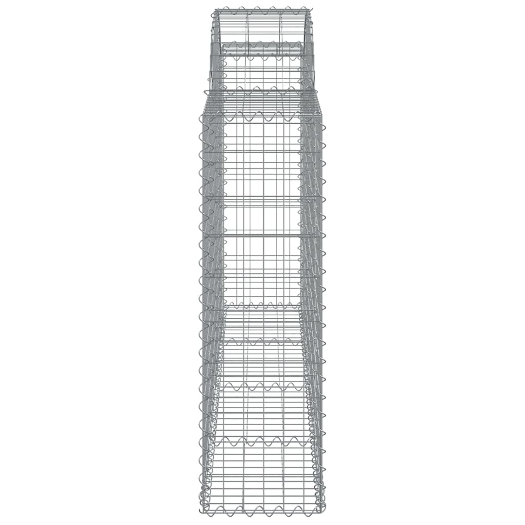 vidaXL Coșuri gabion arcuite 11 buc, 200x30x100/120 cm fier galvanizat