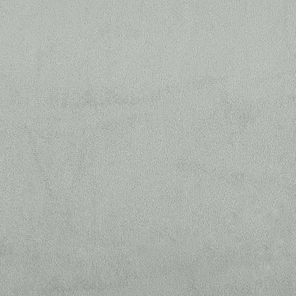 vidaXL Pat de zi cu saltea, gri deschis, 80x200 cm, catifea