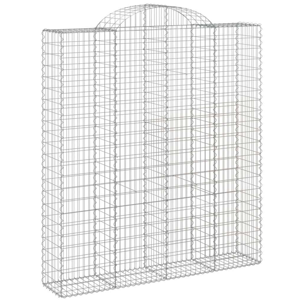 vidaXL Coșuri gabion arcuite, 11 buc 200x50x220/240cm, fier galvanizat