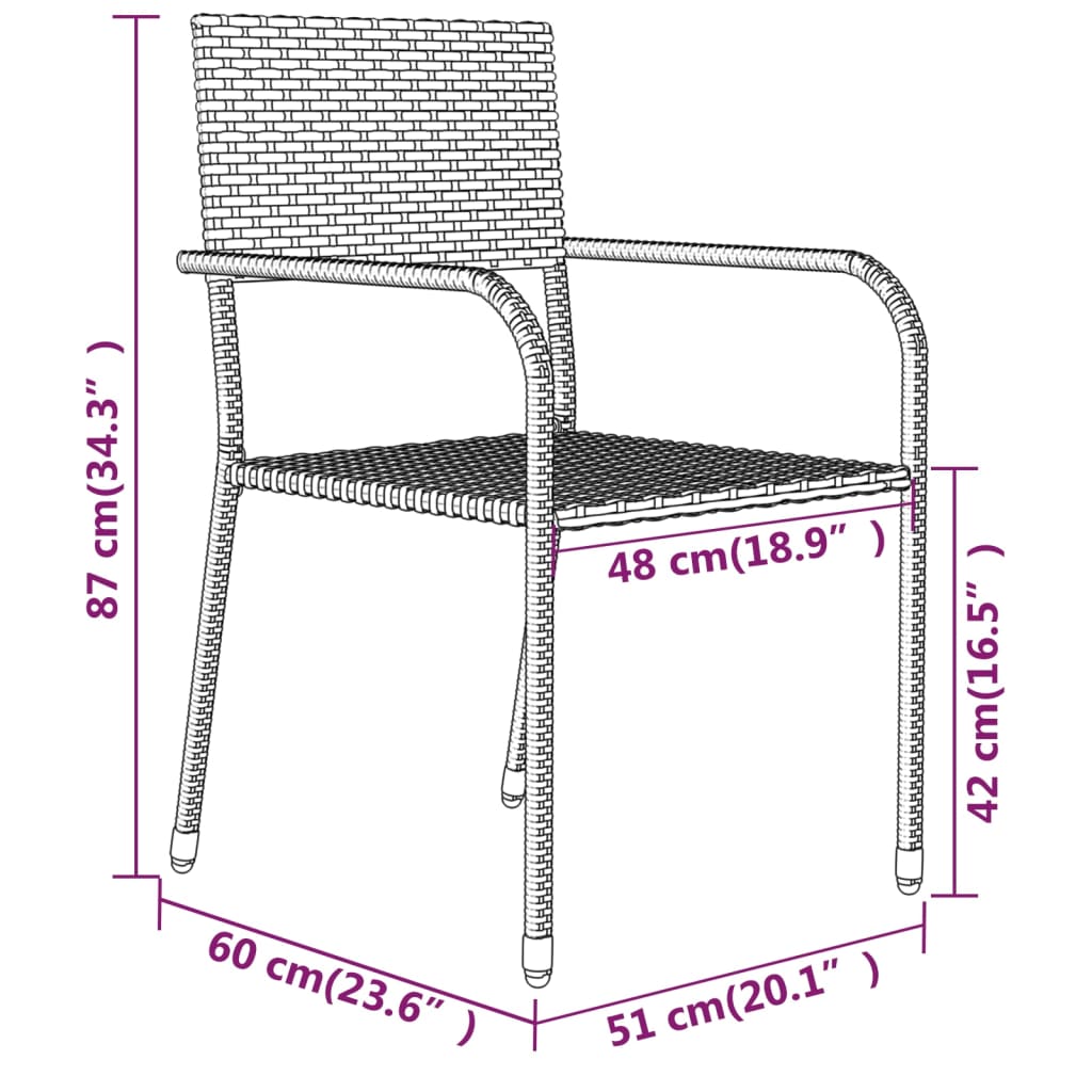 vidaXL Set de mobilier pentru grădină, 5 piese, gri