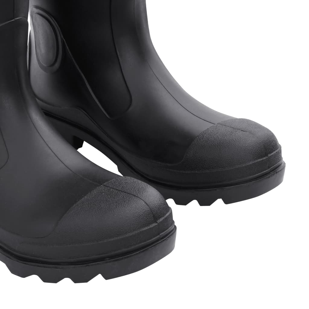 vidaXL Cizme de ploaie cu șosete detașabile, negru, mărime 43, PVC