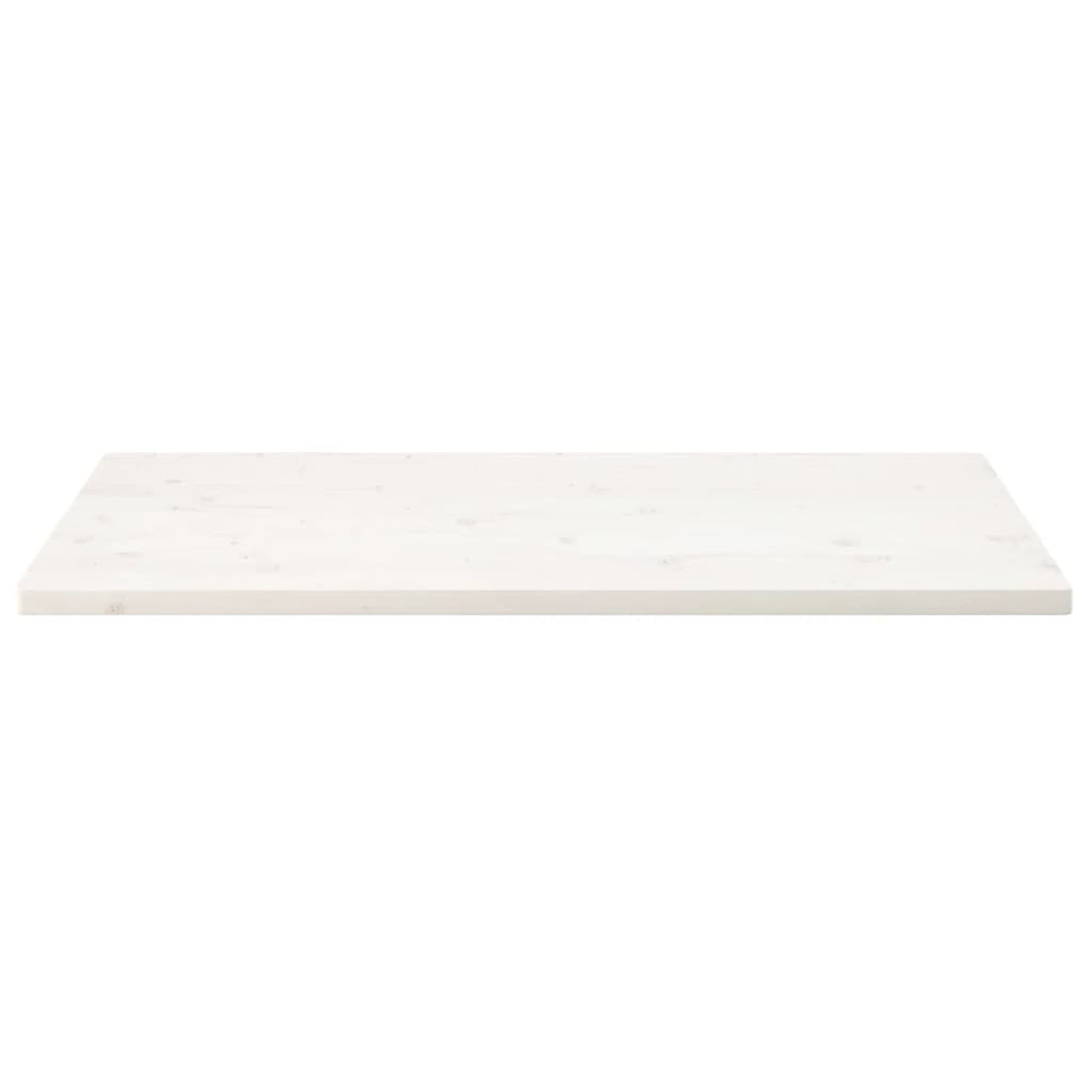 vidaXL Blat de masă alb 110x60x2,5 cm lemn masiv de pin dreptunghiular