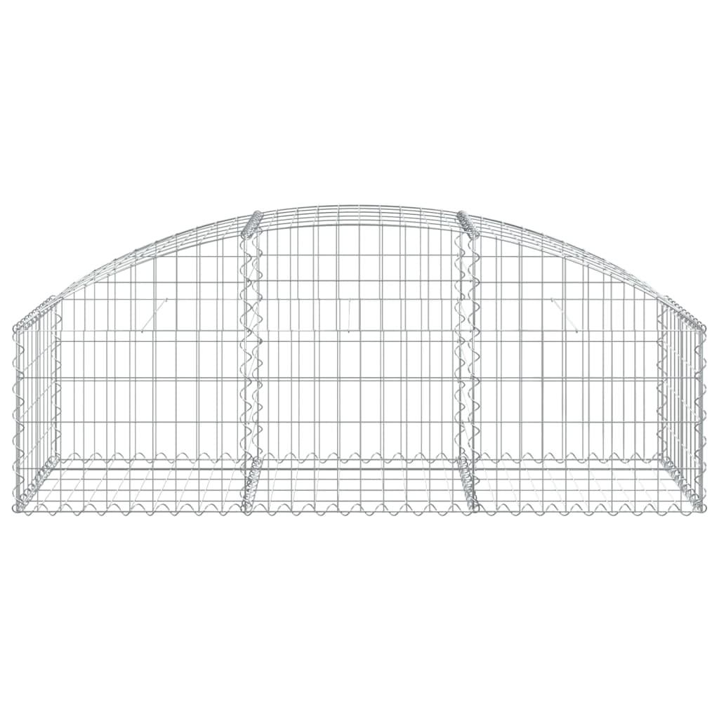 vidaXL Coș gabion arcuit, 150x50x40/60 cm, fier galvanizat