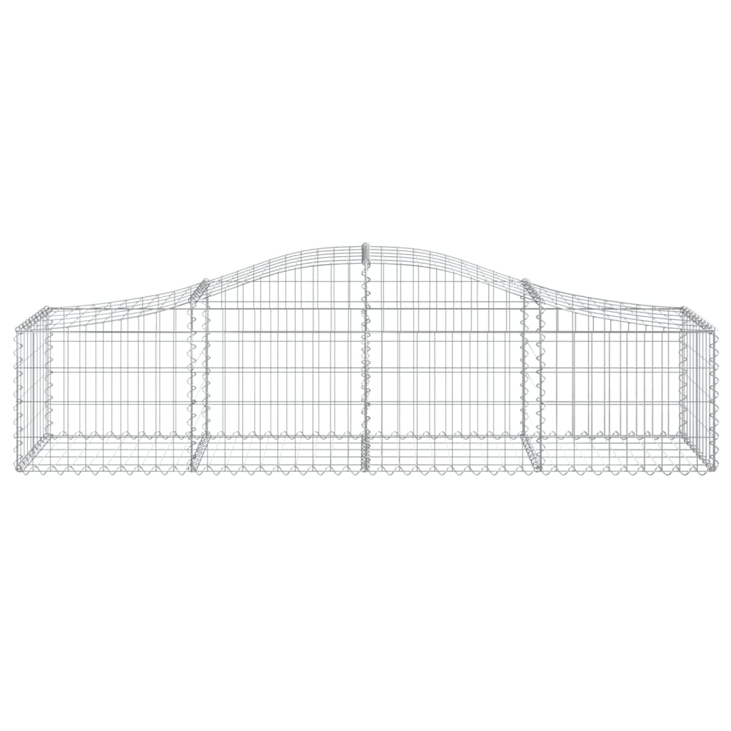 vidaXL Coșuri gabion arcuite 30 buc, 200x50x40/60 cm, fier galvanizat