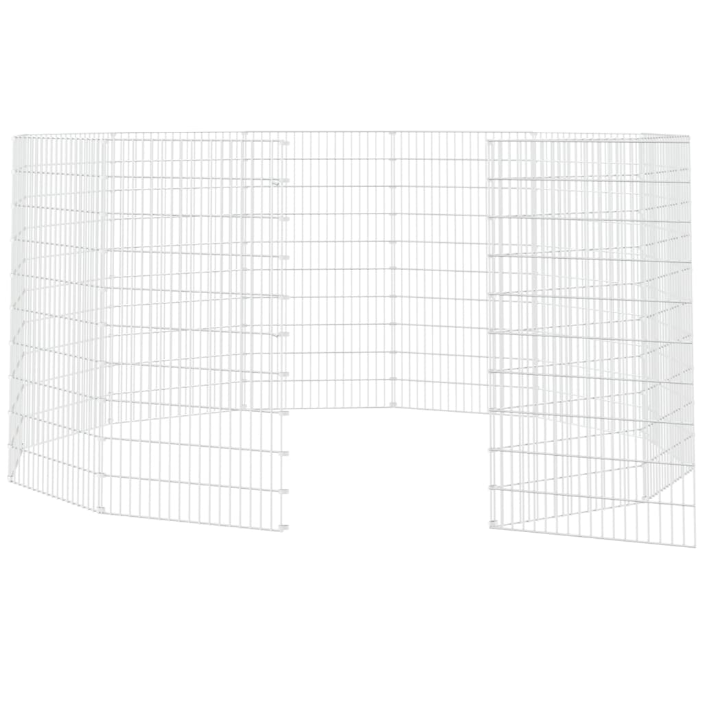 vidaXL Adăpost pentru animale cu 12 panouri, 54x100 cm fier galvanizat