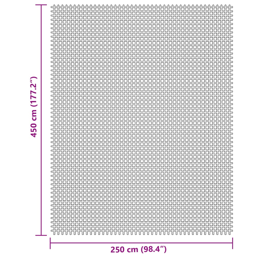 vidaXL Covoraș de camping, crem, 4,5x2,5 m