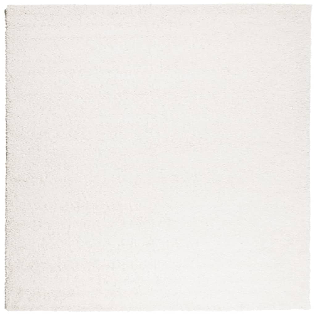 vidaXL Covor pufos "PAMPLONA" cu fire înalte, crem modern, 200x200 cm