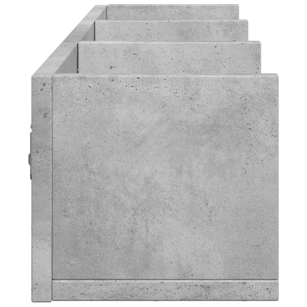 vidaXL Dulap de perete, gri beton, 75x18x16,5 cm, lemn compozit