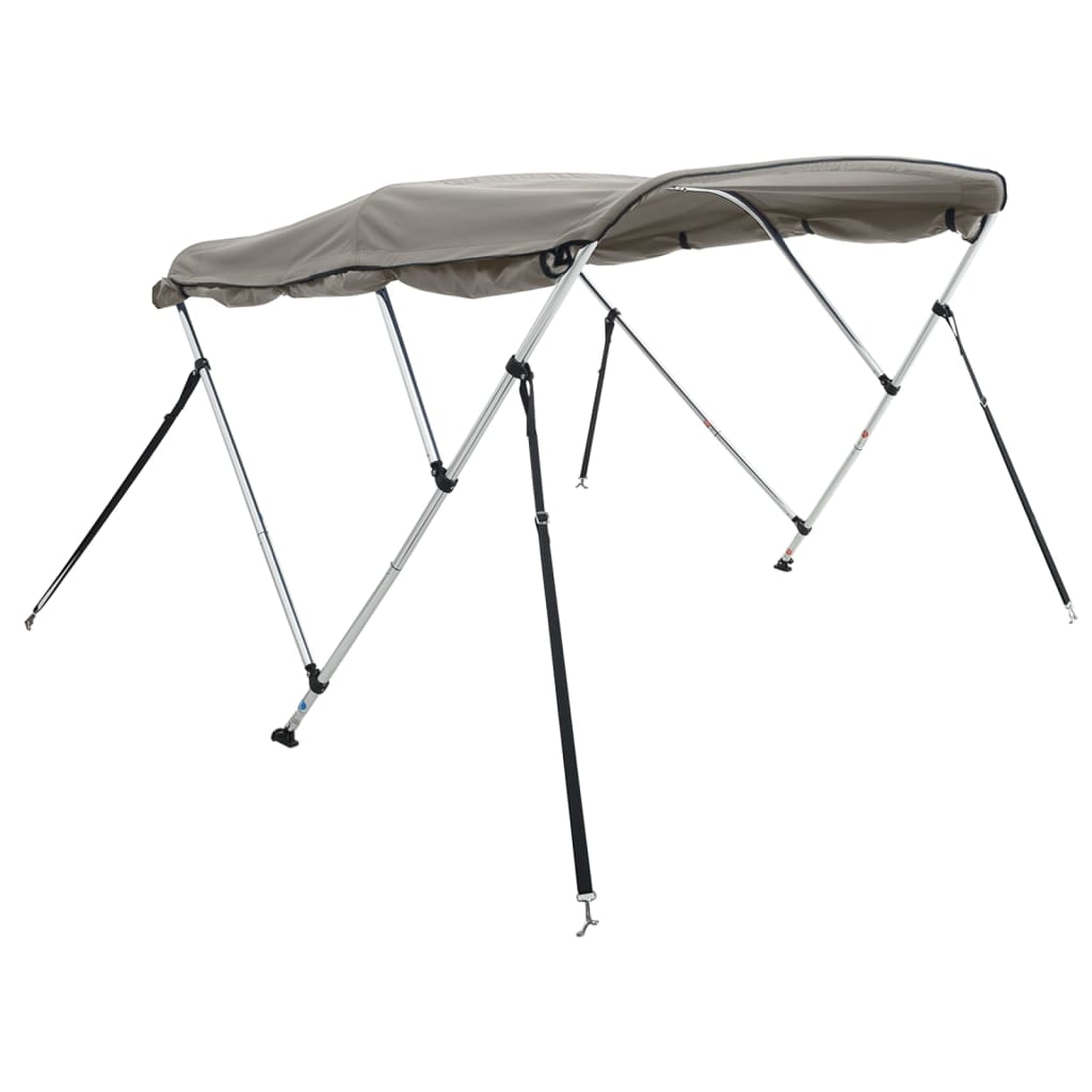 vidaXL Parasolar Bimini 3 arcuri pereți laterali, 183x(154-167)x137 cm