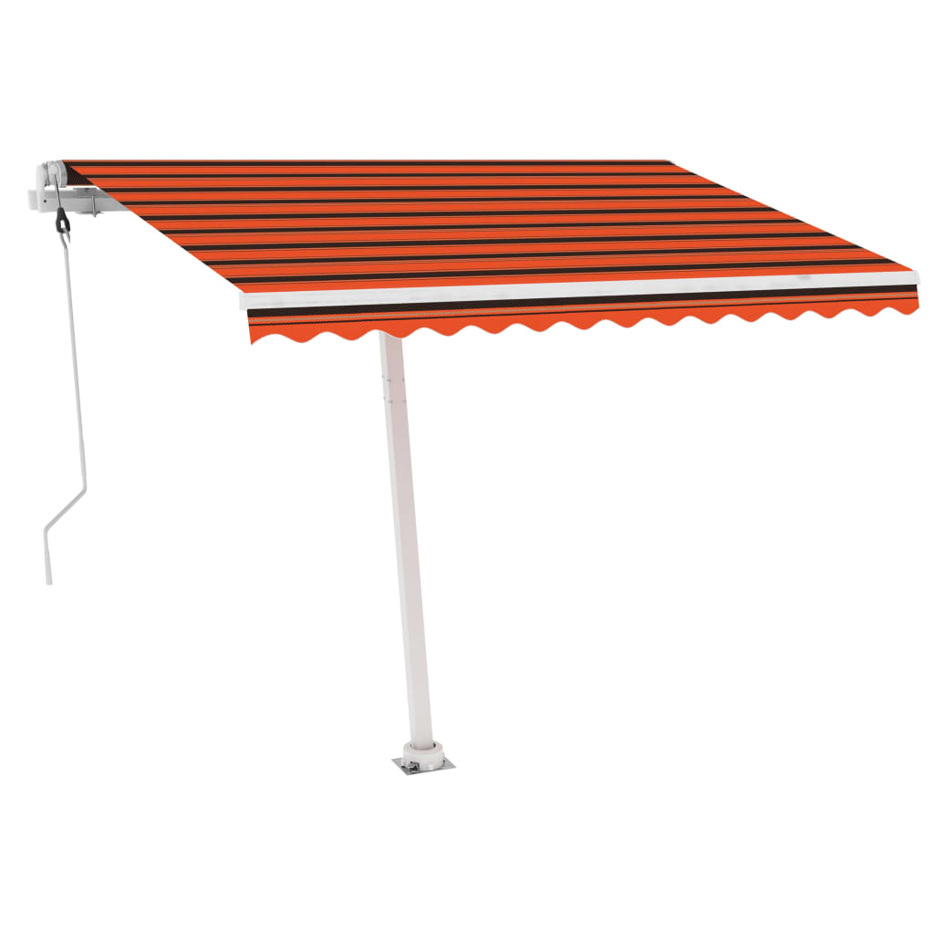 vidaXL Copertină autonomă retractabilă automat oranj&maro 300x250 cm