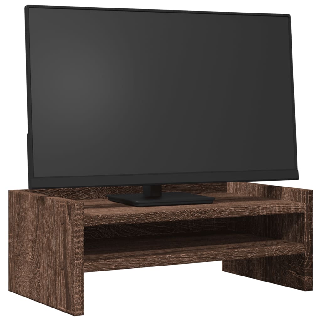 vidaXL Suport de monitor, stejar maro, 42x24x16 cm, lemn prelucrat