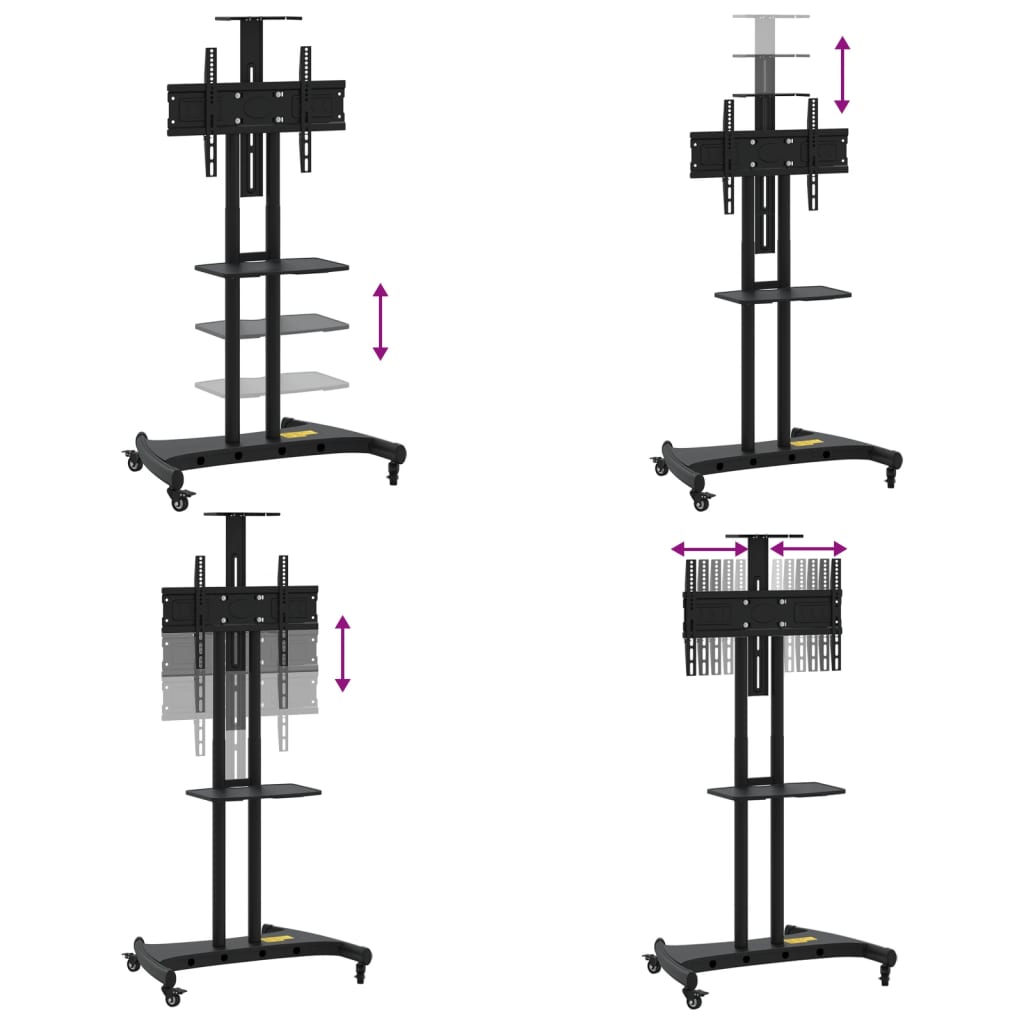 vidaXL Suport TV pe roți ecran de 32-70 inchi Max VESA 600x400 mm 60kg