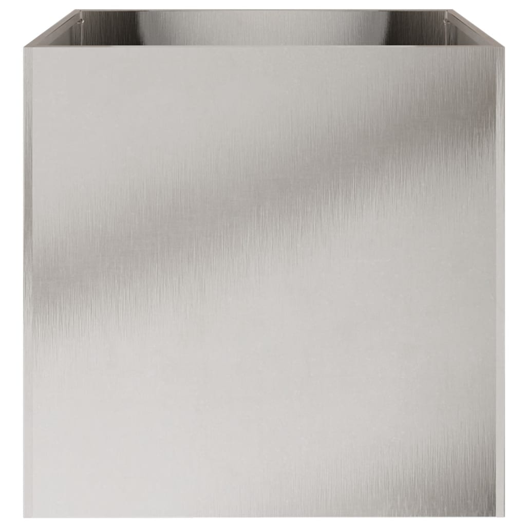 vidaXL Jardiniere, 2 buc., argintiu, 49x47x46 cm, oțel inoxidabil