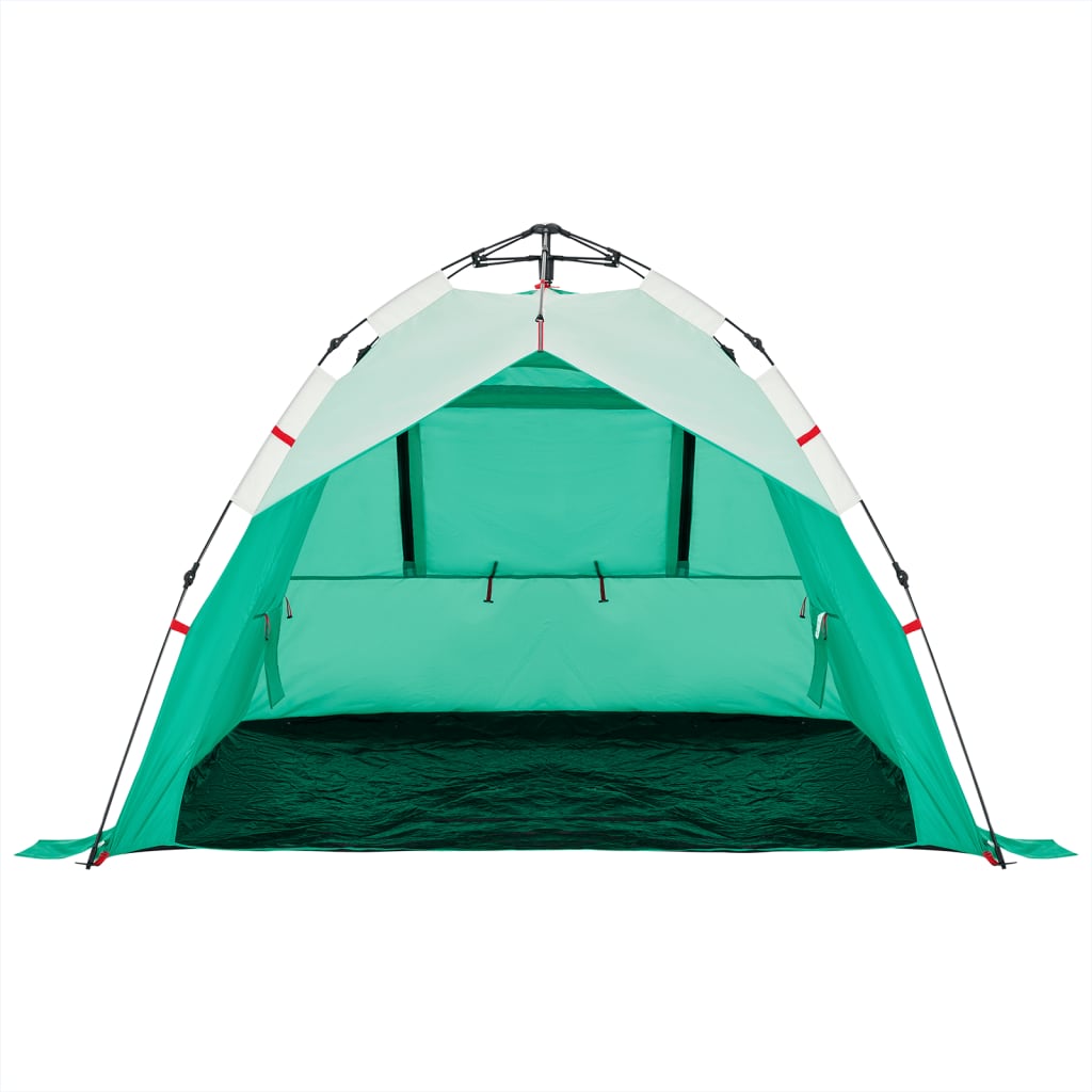 vidaXL Cort camping 3 persoane verde marin impermeabil setare rapidă