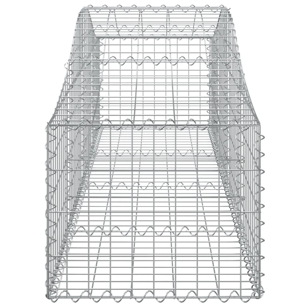 vidaXL Coșuri gabion arcuite 3 buc, 200x50x40/60 cm, fier galvanizat