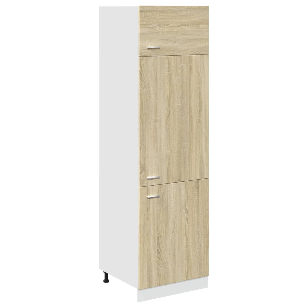 vidaXL Dulap pentru frigider, stejar Sonoma, 60 x 57 x 207 cm, PAL