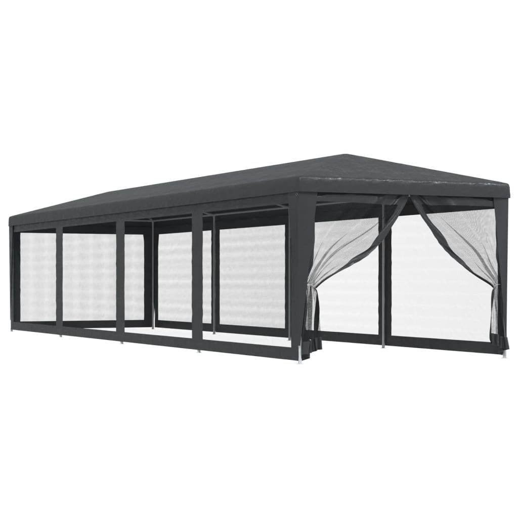 vidaXL Cort de petrecere cu 10 pereți din plasă, antracit, 3x12 m HDPE