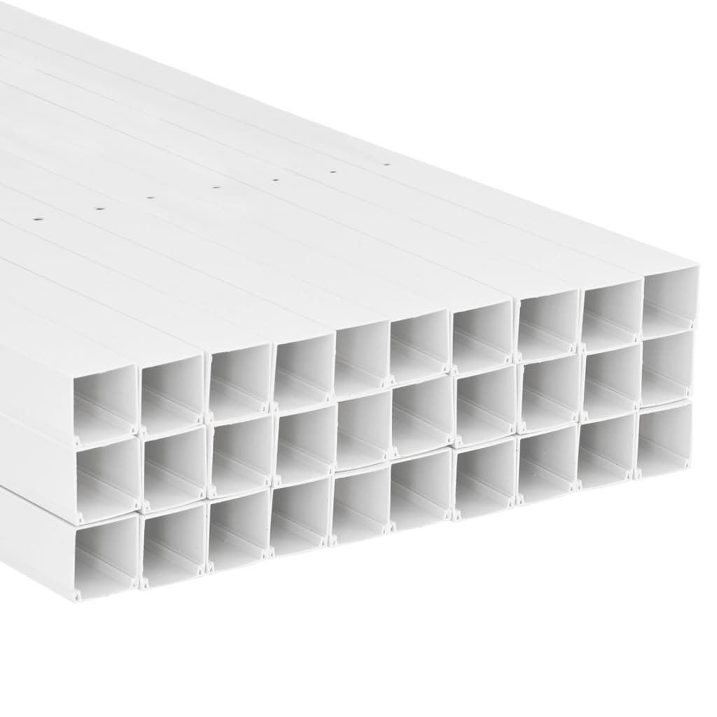 vidaXL Șine de cabluri, 100x40 mm, 30 m, PVC