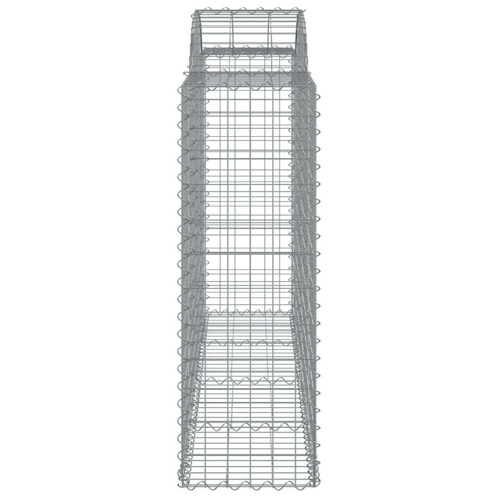 vidaXL Coșuri gabion arcuite 4 buc, 200x50x120/140 cm, fier galvanizat