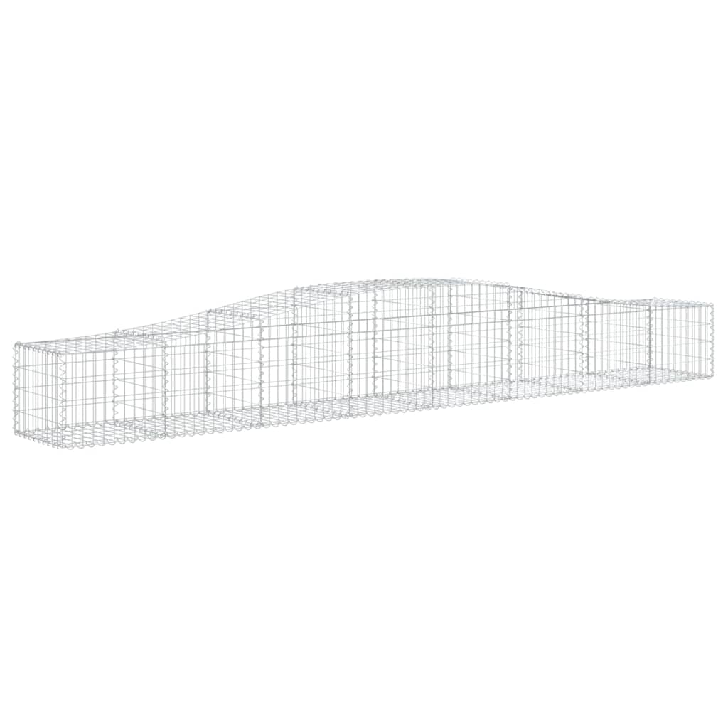 vidaXL Coș gabion arcuit 400x50x40/60 cm fier galvanizat