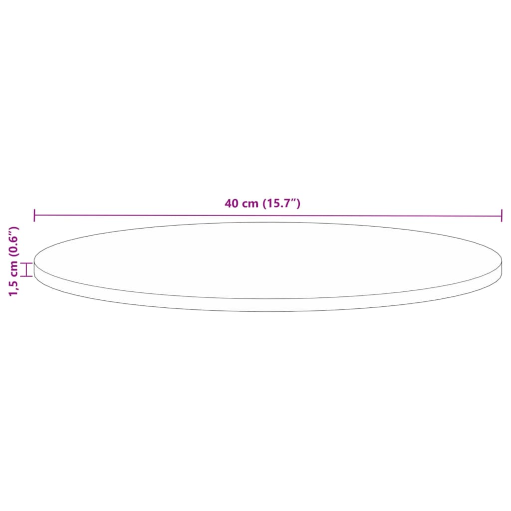 vidaXL Blat de masă rotund, Ø 40x1,5 cm, lemn masiv reciclat