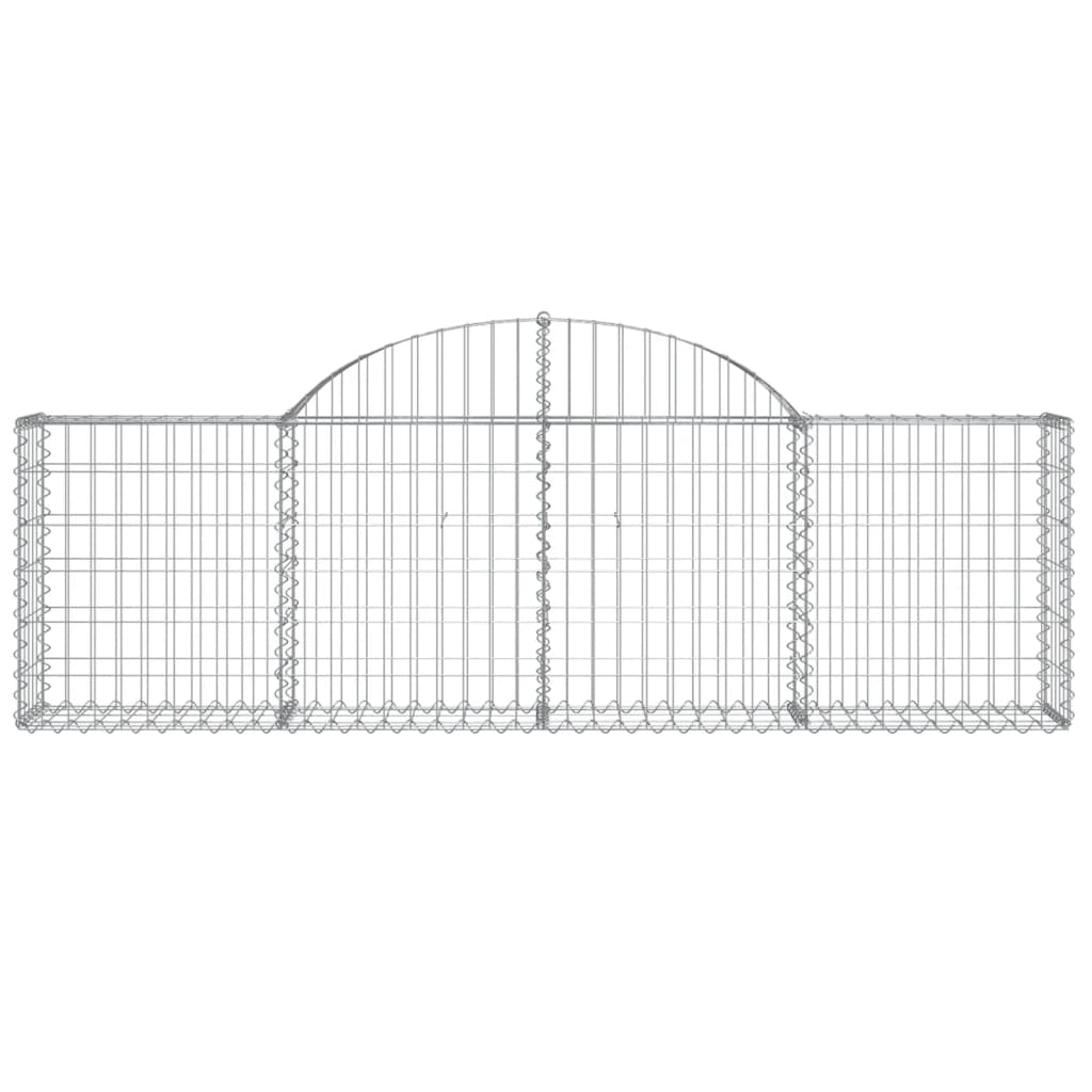 vidaXL Coș gabion arcuit 200x30x60/80 cm fier galvanizat