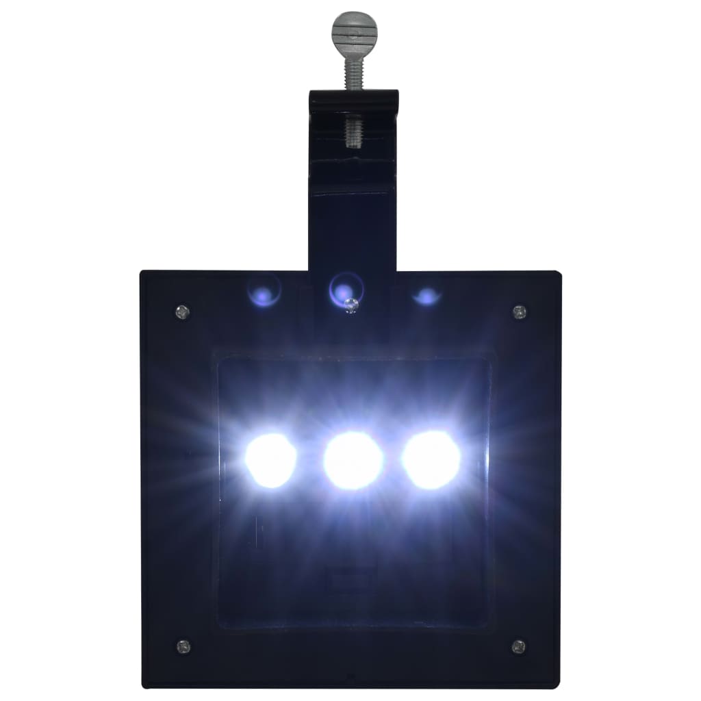 vidaXL Lămpi solare de exterior cu LED, 6 buc, negru, 12 cm, pătrat