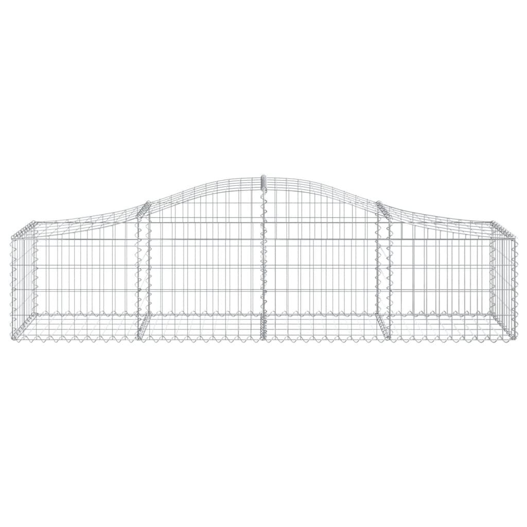 vidaXL Coșuri gabion arcuite 15 buc, 200x50x40/60 cm, fier galvanizat