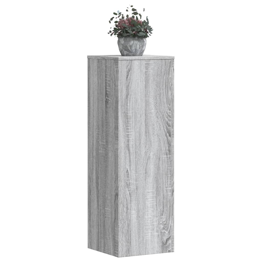 vidaXL Suport de plante, sonoma gri, 33x33x100 cm, lemn prelucrat