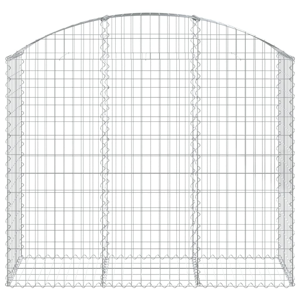 vidaXL Coș gabion arcuit, 150x50x120/140 cm, fier galvanizat