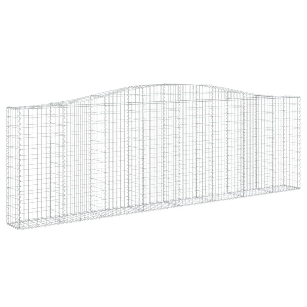 vidaXL Coș gabion arcuit 400x30x120/140 cm fier galvanizat