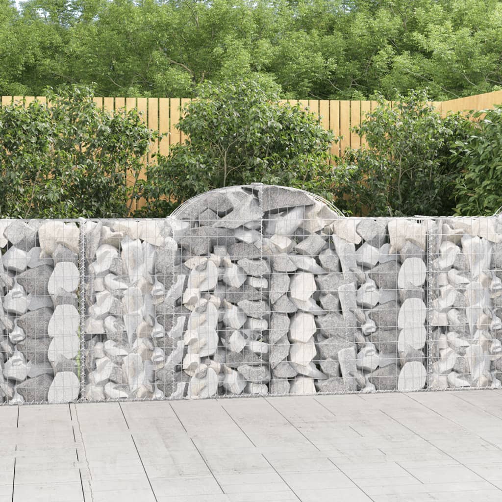 vidaXL Coșuri gabion arcuite 40 buc, 200x30x100/120 cm fier galvanizat