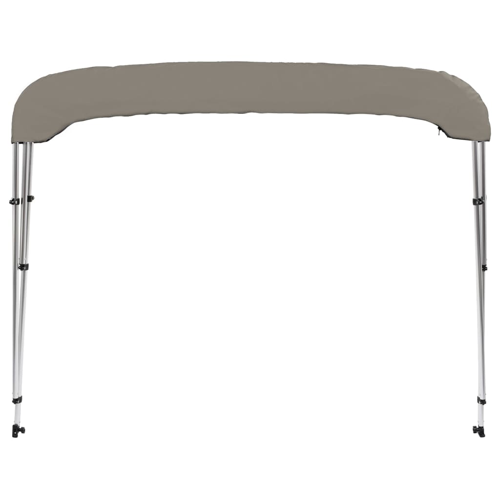 vidaXL Parasolar barcă Bimini cu 3 arcuri, gri, 183x180x137 cm