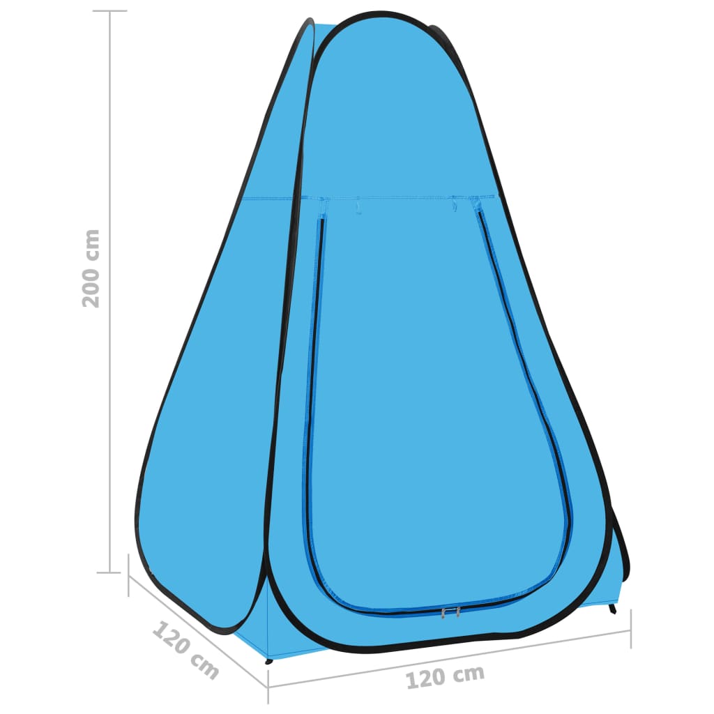 vidaXL Cort de duș pop-up, albastru