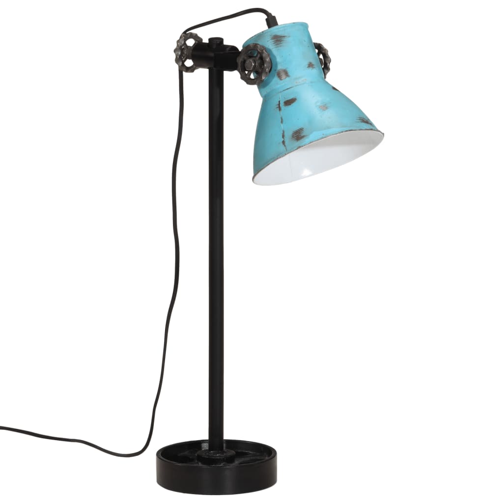 vidaXL Lampă de birou 25 W, albastru uzat, 15x15x55 cm, E27