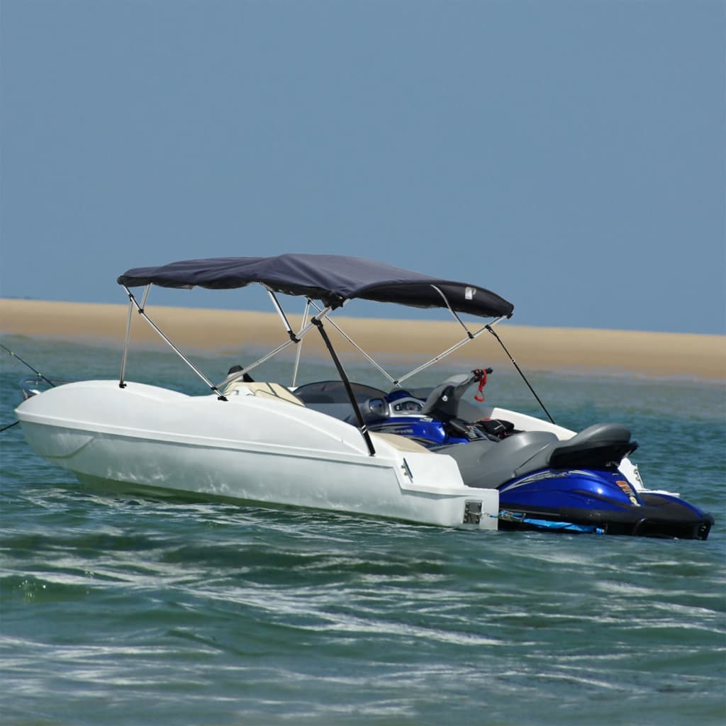 vidaXL Parasolar Bimini 4 arcuri pereți laterali, 243x(200-213)x137 cm