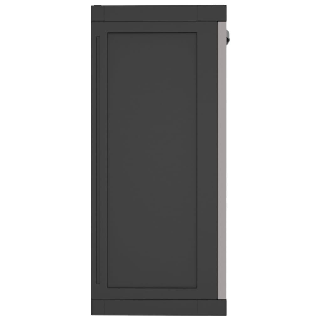 vidaXL Dulap depozitare de exterior, gri și negru, 65x37x85 cm, PP