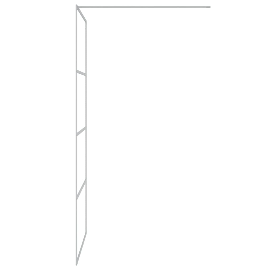 vidaXL Paravan duș walk-in argintiu 100x195 cm sticlă ESG transparentă