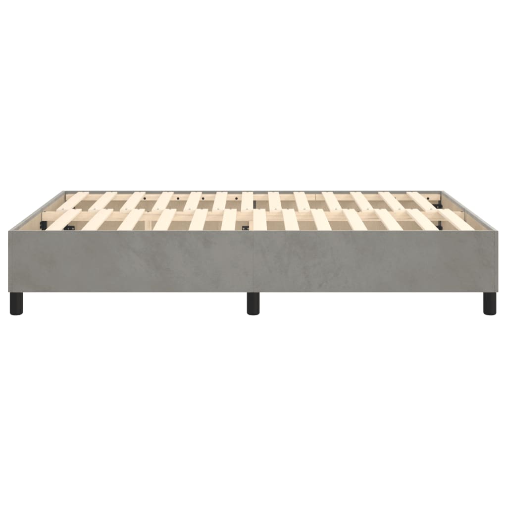 vidaXL Cadru de pat box spring, gri deschis, 140x200 cm, catifea