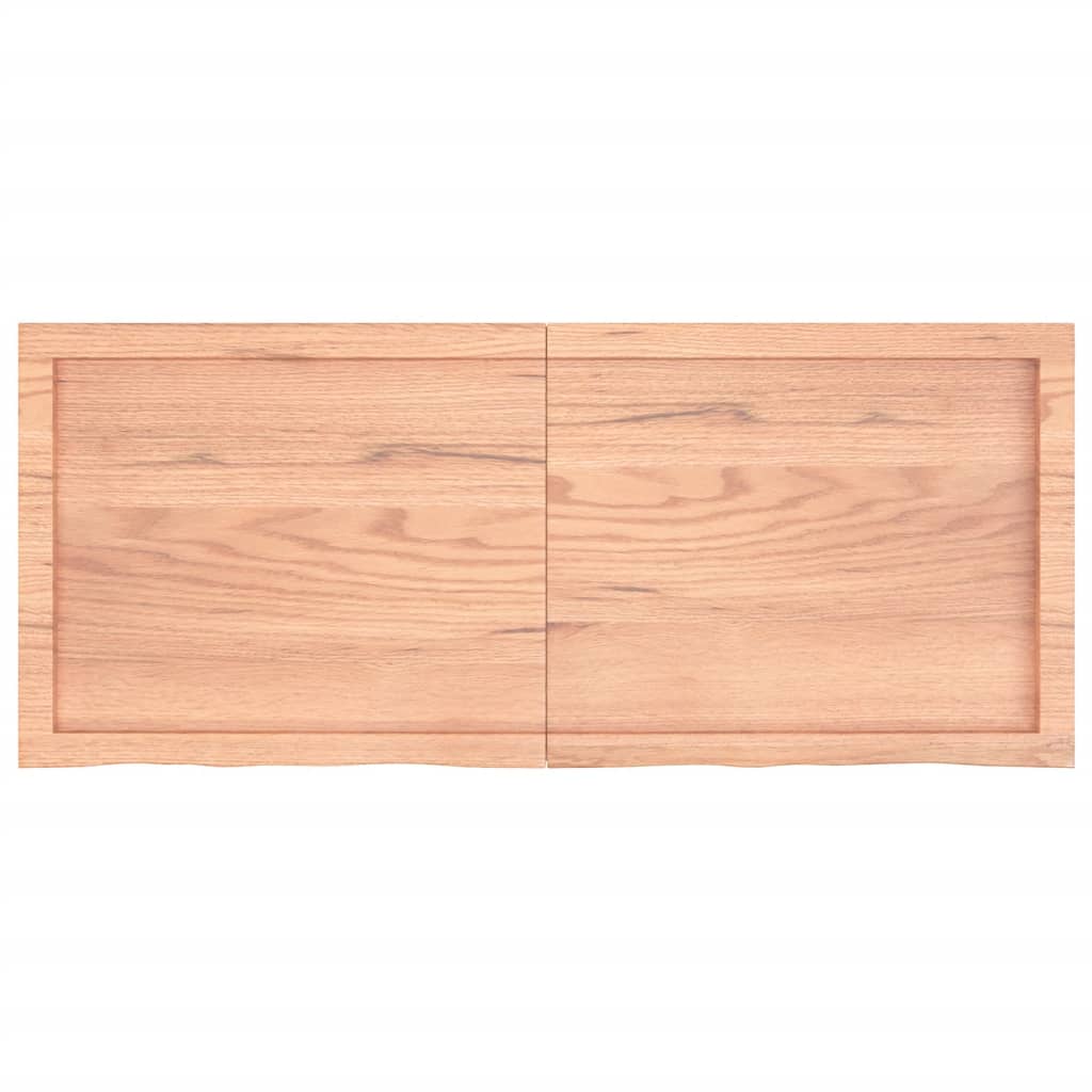 vidaXL Blat de baie, maro deschis, 120x50x(2-6) cm, lemn masiv tratat