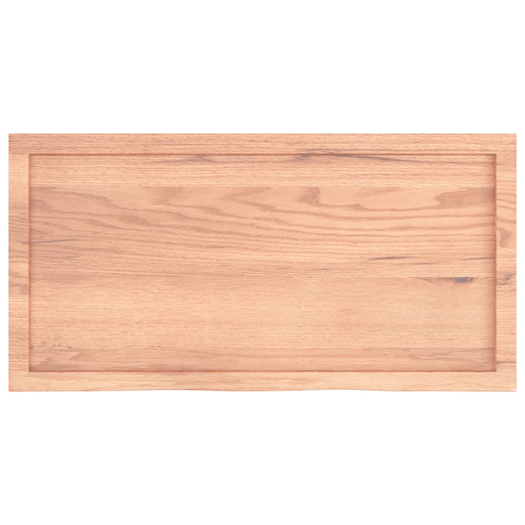 vidaXL Blat de masă maro 100x50x(2-6) cm, lemn masiv stejar tratat