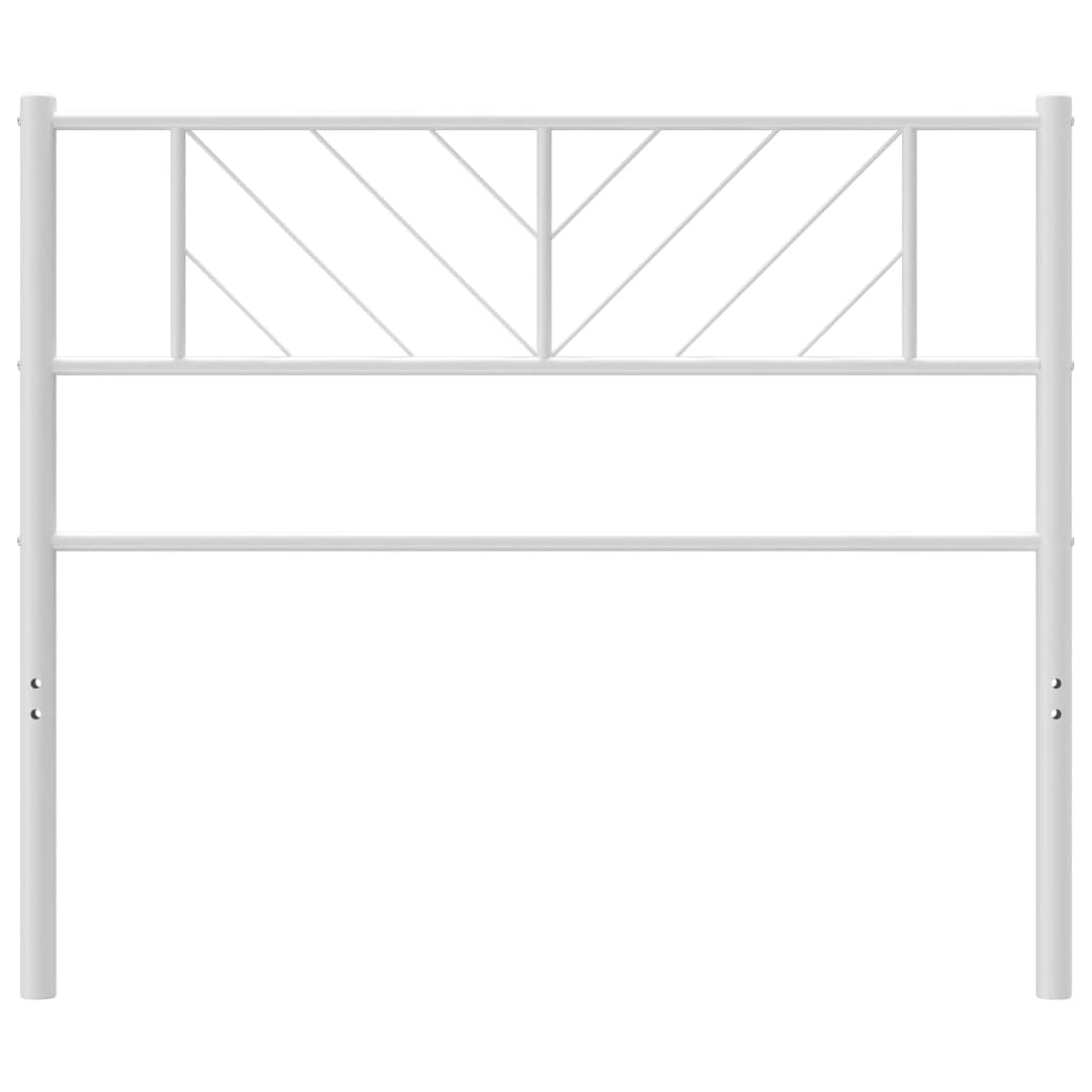 vidaXL Tăblie de pat metalică, alb, 107 cm